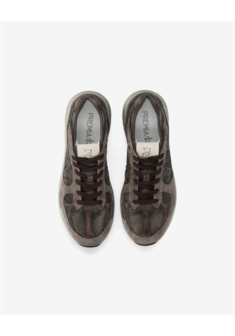 Premiata Mase25 8421 Sneaker in Brown Suede and Mesh Men's PREMIATA |  | MASE25 VAR8421